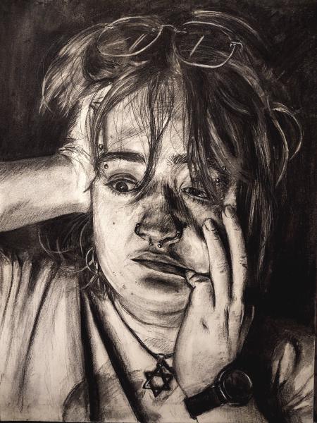 Self Portrait 2025 Charcoal