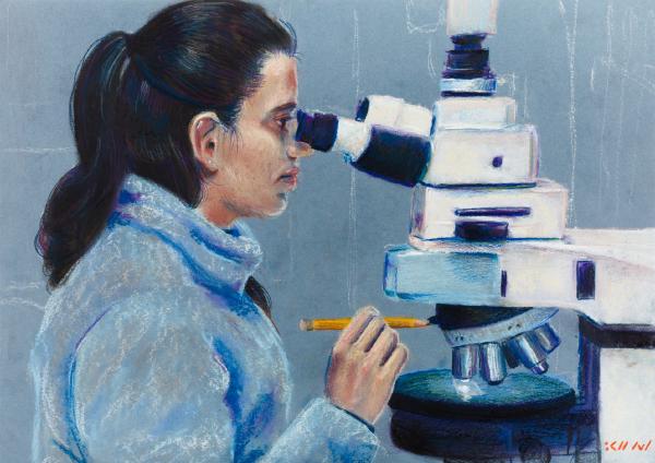 Viewing Sediment Smear Slides ft. Sedimentologist, Natacha Fabregas 2023 Chalk Pastel